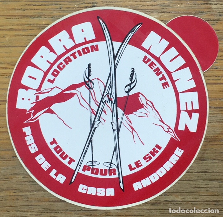 Pegatinas de colecci&oacute;n: Pegatina Deportiva Publicitaria Ski Andorra - Tienda Borra Nunez - Tout pour le ski