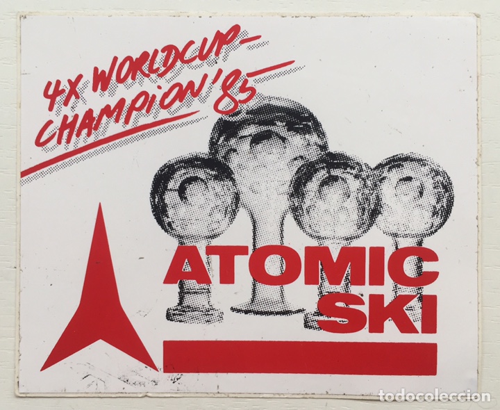 Pegatinas de colecci&oacute;n: Pegatina Deportiva Atomic Ski - Campe&oacute;n mundo 1985 - Worldcup Champion 85