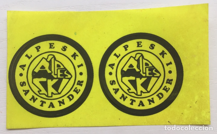 Pegatinas de colecci&oacute;n: Lote dos Pegatina Deportiva Alpes Ski - Santander (Cant&aacute;bria)