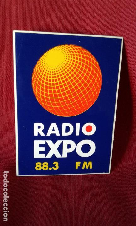 Pegatinas de colecci&oacute;n: EXPO 92 - PEGATINA 8.5X6 CM - RADIO EXPO - 88,3 FM