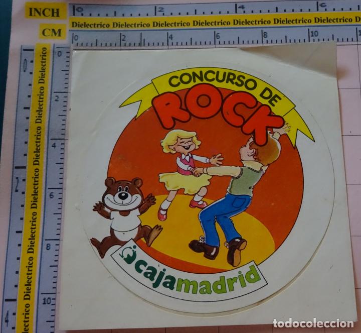 Sammlung von Aufklebern: PEGATINA DE BANCOS. CAJA MADRID CONCURSO DE ROCK. 160