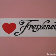 Pegatinas de colección: PEGATINA I LOVE FREIXENET. 16,5X4,5 CM.. Lote 133853446