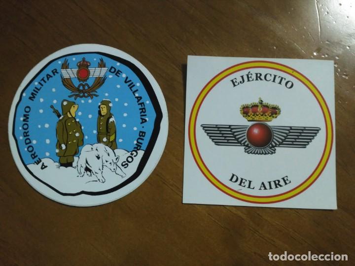 Pegatinas de colecci&oacute;n: Lote de pegatinas de aerodromo de Villafria (Burgos) y ejercito del aire