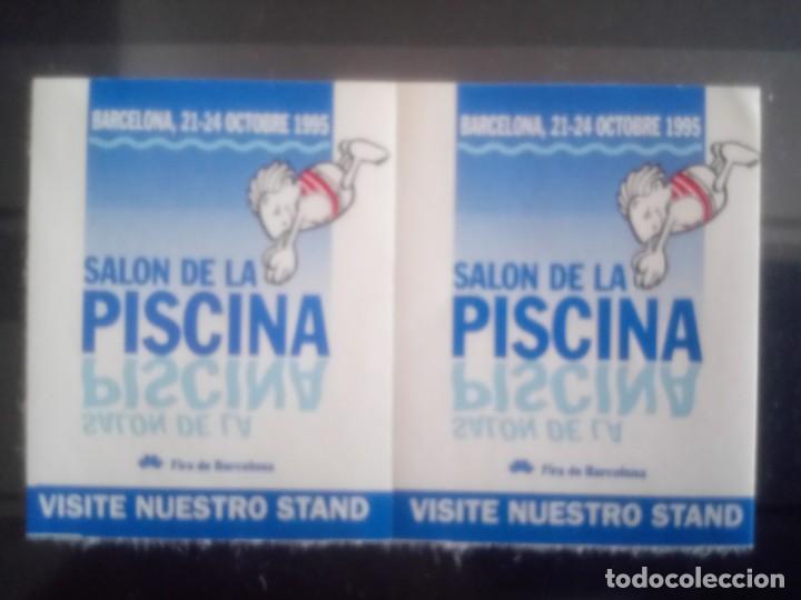 Pegatinas de colecci&oacute;n: FERIA DE BARCELONA, SAL&Oacute;N DE LA PISCINA, 1995