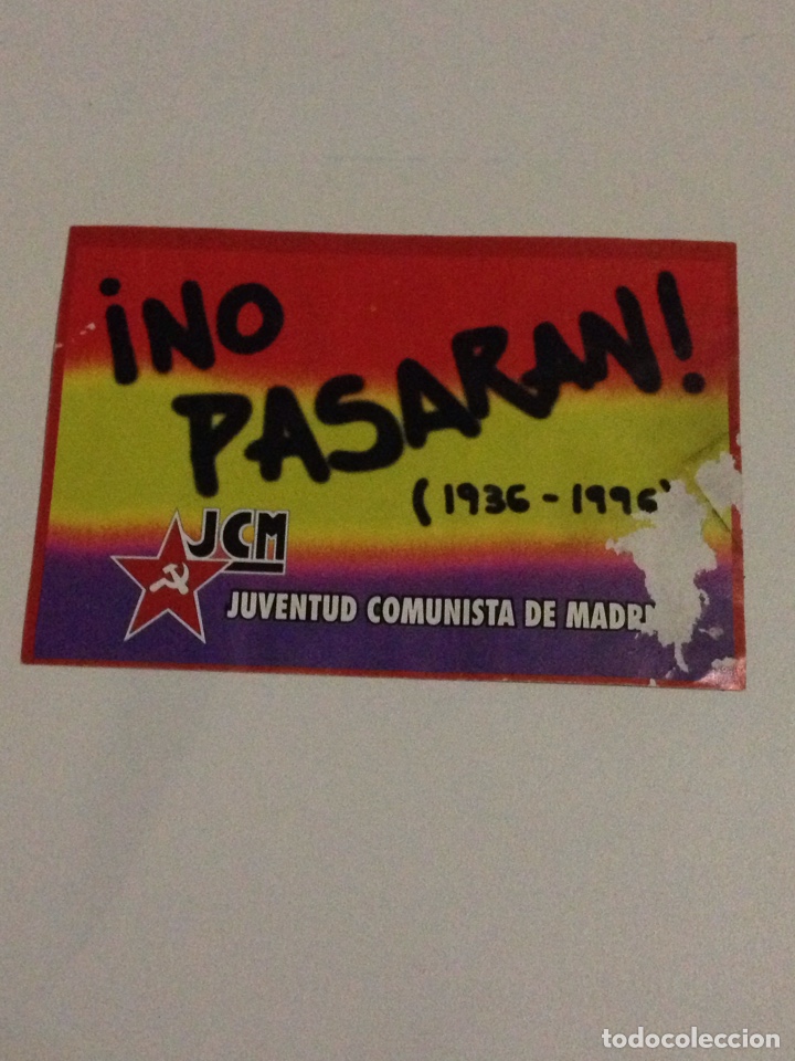 Autocollants de collection: Pegatina,jcm,no pasaran.