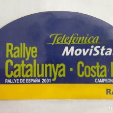 Autocollants de collection: PEGATINA DE PUBLICIDAD 37 RALLY CATALUNYA-COSTA BRAVA, CAMPEONATO DEL MUNDO AÑO 2001. Lote 212581662