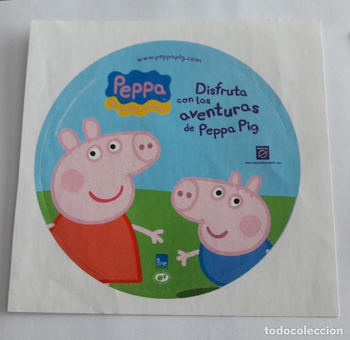 Pegatinas de colecci&oacute;n: pegatina de publicidad disfrua con la aventuras de Peppa Pig.