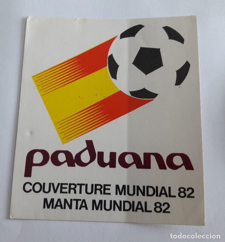 Pegatinas de colecci&oacute;n: pegatina de publicidad paduana, manta mundial de Espa&ntilde;a 1982