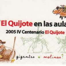 Pegatinas de colección: PEGATINA. 'EL QUIJOTE EN LAS AULAS' 2005 IV CENTENARIO. JUNTA DE ANDALUCÍA.