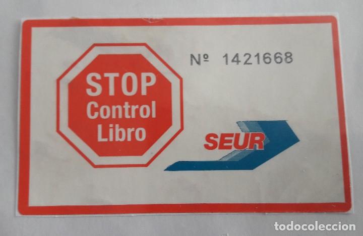Pegatinas de colecci&oacute;n: pegatina de publicidad stop control libro, seur