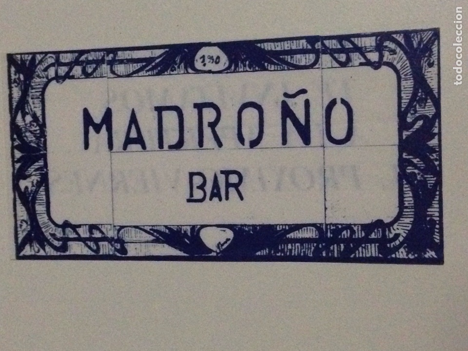 Autocollants de collection: Antigua Pegatina propaganda,Bar Madro&ntilde;o.A&ntilde;o 1990.