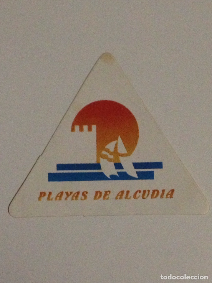 Pegatinas de colecci&oacute;n: Pegatina antigua,publicidad-Playas de Alcudia. R1