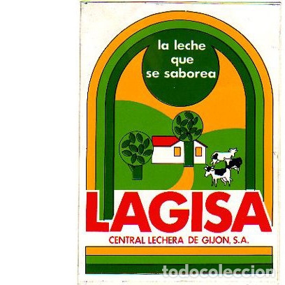 Pegatinas de colecci&oacute;n: Pegatina LAGISA. La leche que se saborea.