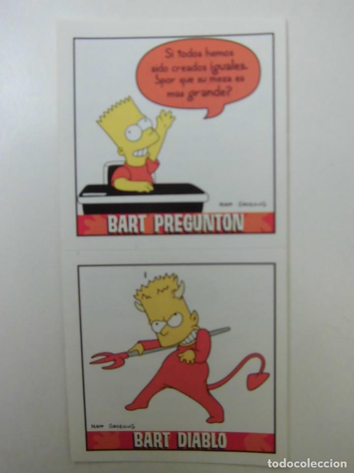Pegatinas de colecci&oacute;n: DOBLE PEGATINA ADHESIVO THE SIMPSONS OBSEQUIO DE MATUTANO N&Uacute;MEROS 1 Y 2