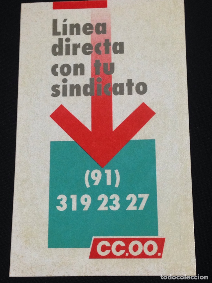 Autocolantes de cole&ccedil;&atilde;o: Linea directa con tu sindicato,CC.OO.