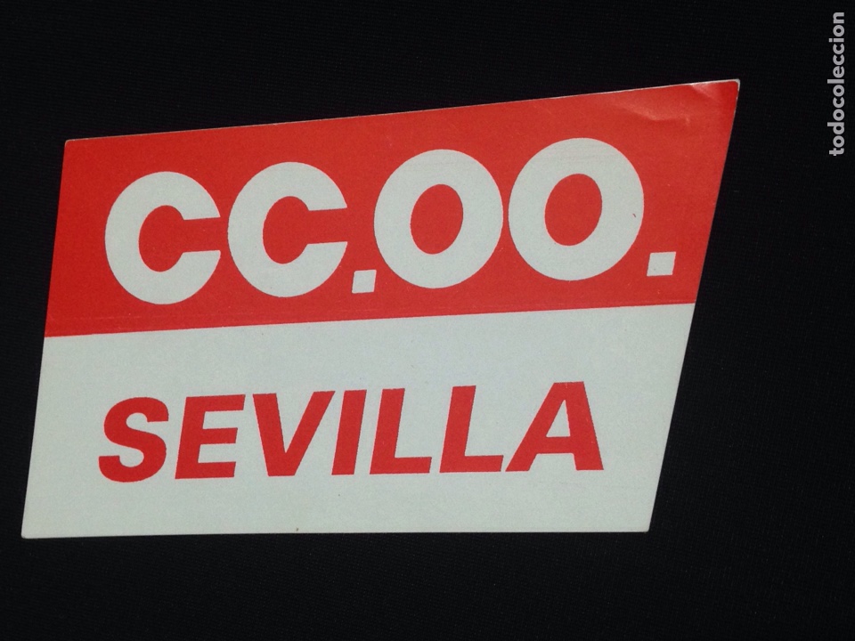 Pegatinas de colecci&oacute;n: CC.OO. Sevilla,pegatina antigua.