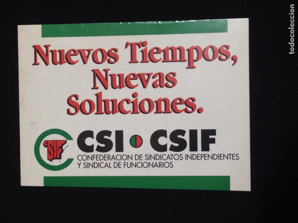 Pegatinas de colecci&oacute;n: Nuevos Tiempos,Nuevas Soluciones. CSI&bull;CSIF,pegatina antigua.