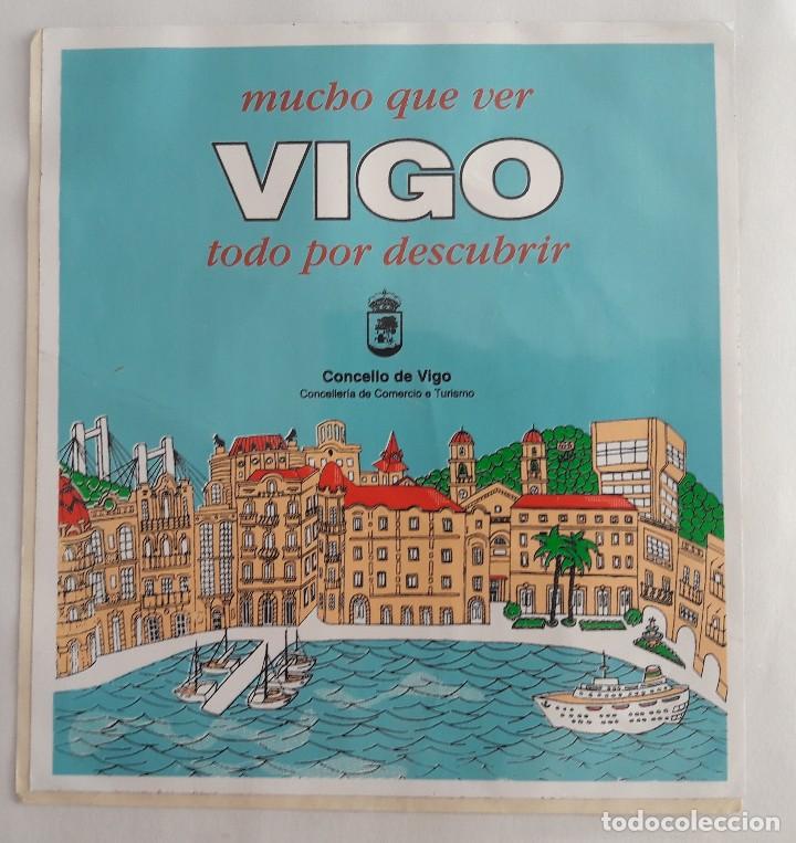 Pegatinas de colecci&oacute;n: pegatina de publicidad de Vigo, mucho que ver todo por descubrir. Concello de Vigo.