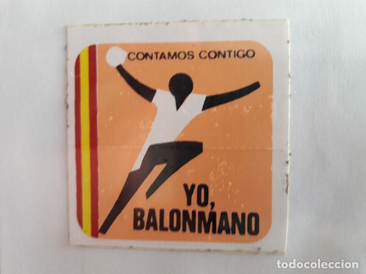 Pegatinas de colecci&oacute;n: pegatina de publicidad contamos contigo, yo balonmano.
