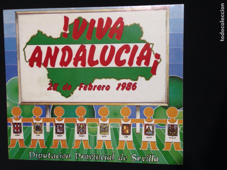 Sammlung von Aufklebern: Pegata antigua,Viva Andalucia,28 de Febrero 1986.