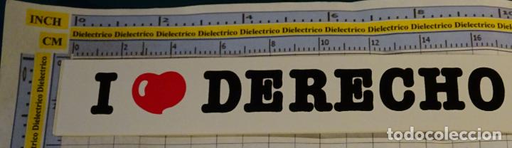 Autocollants de collection: PEGATINA DE COLEGIOS UNIVERSIDADES. UNIVERSIDAD FACULTAD. I LOVE DERECHO. A&Ntilde;OS 80