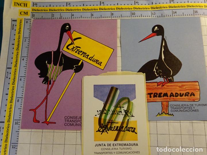 Adesivi di collezione: 3 PEGATINAS DE TURISMO. A&Ntilde;OS 80. EXTREMADURA. AVES. P&Aacute;JAROS