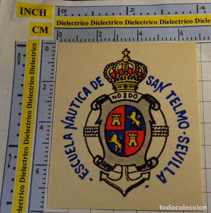 Autocolantes de cole&ccedil;&atilde;o: PEGATINA A&Ntilde;OS 80. ESCUELA NA&Uacute;TICA SAN TELMO SEVILLA