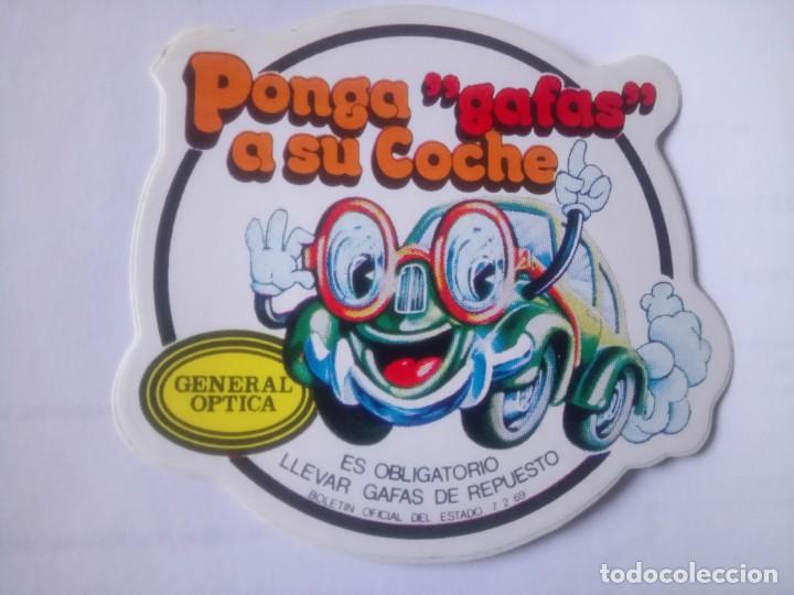 Pegatinas de colecci&oacute;n: GENERAL &Oacute;PTICA, PONGA GAFAS A SU COCHE.