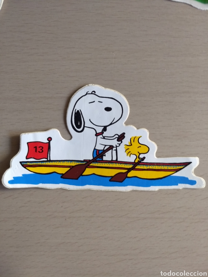 Pegatinas de colecci&oacute;n: Pegatina Snoopy. Remando