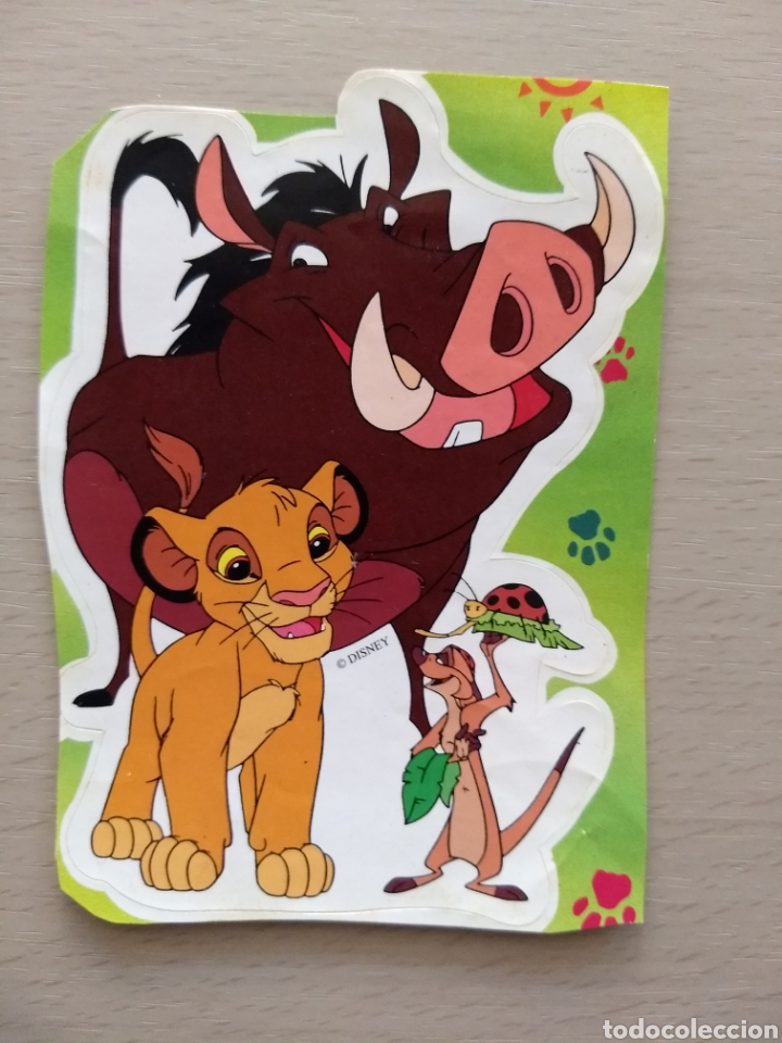 Pegatinas de colecci&oacute;n: Pegatina Tim&oacute;n y Pumba. El rey le&oacute;n