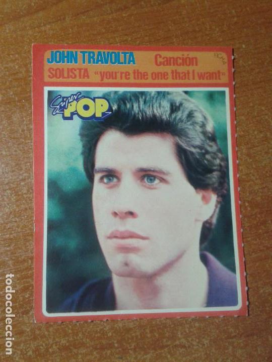 Pegatinas de colecci&oacute;n: PEGATINA. FICHAS DE LOS FAMOSOS SUPERPOP. JHON TRAVOLTA