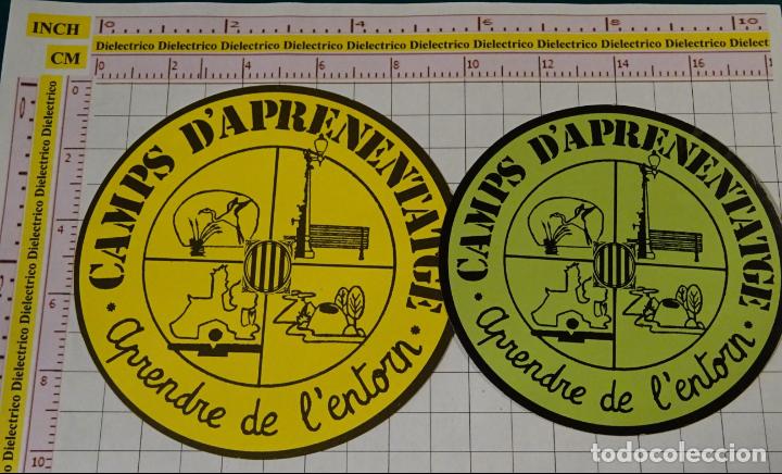 Sammlung von Aufklebern: 2 PEGATINAS DE CATALU&Ntilde;A. CAMPS D'APRENENTAGE. ENTORNO. NATURALEZA ECOLOG&Iacute;A