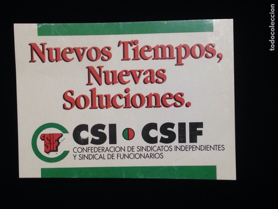 Autocolantes de cole&ccedil;&atilde;o: Csi&bull;csif-nuevos tiempos,nuevas soluciones.