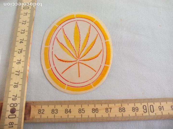 Autocolantes de cole&ccedil;&atilde;o: HOJA DE MARIHUANA, DE TELA. PEGATINA ADHESIVO CALCA STICKER