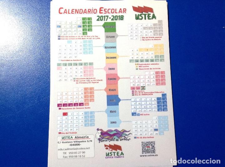 Pegatinas de colecci&oacute;n: Pegatina sindicato ustea. Calendario escolar a&ntilde;o 2017-18. Acm