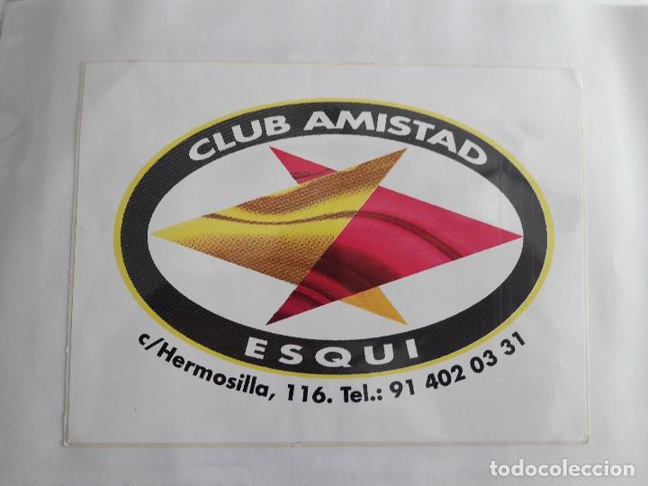 Pegatinas de colecci&oacute;n: pegatina de publicidad club amistad esqui.