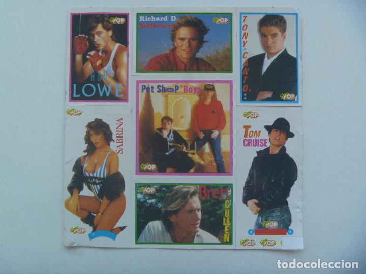 Pegatinas de colecci&oacute;n: LOTE DE 7 PEGATINA DE SUPOR POP : TONY CANTO, SABRINA, ROB LOWE, ETC . A&Ntilde;OS 80