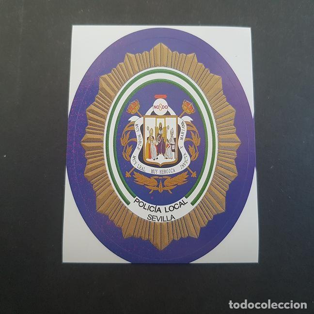 Pegatinas de colecci&oacute;n: PEGATINA POLIC&Iacute;A LOCAL DE SEVILLA, 7 X 8,5 CMS.
