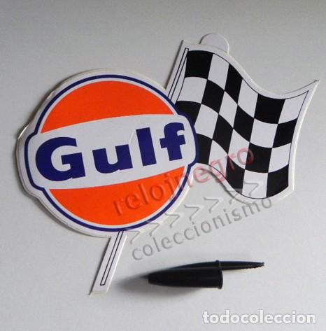 Pegatinas de colecci&oacute;n: PEGATINA - GULF - BANDERA - PUBLICITARIA - PUBLICIDAD - LOGOTIPO LOGO - BUEN ESTADO