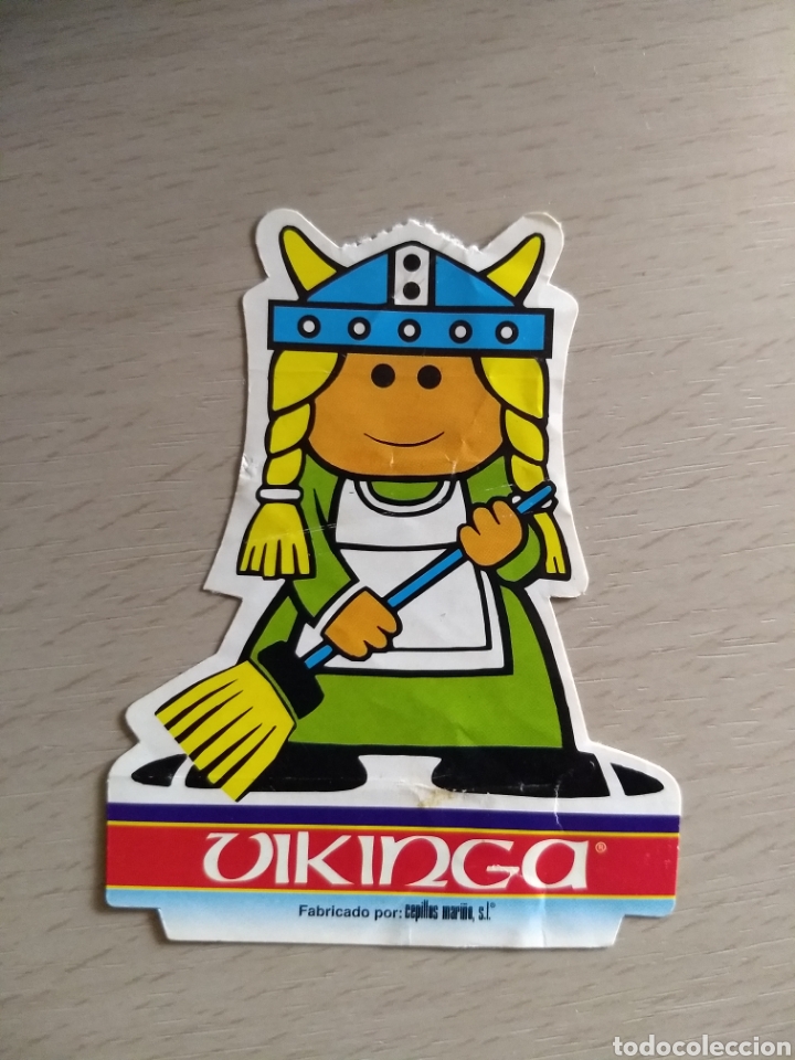 Pegatinas de colecci&oacute;n: Pegatina publicidad cepillos mari&ntilde;o,s.l. Vikinga