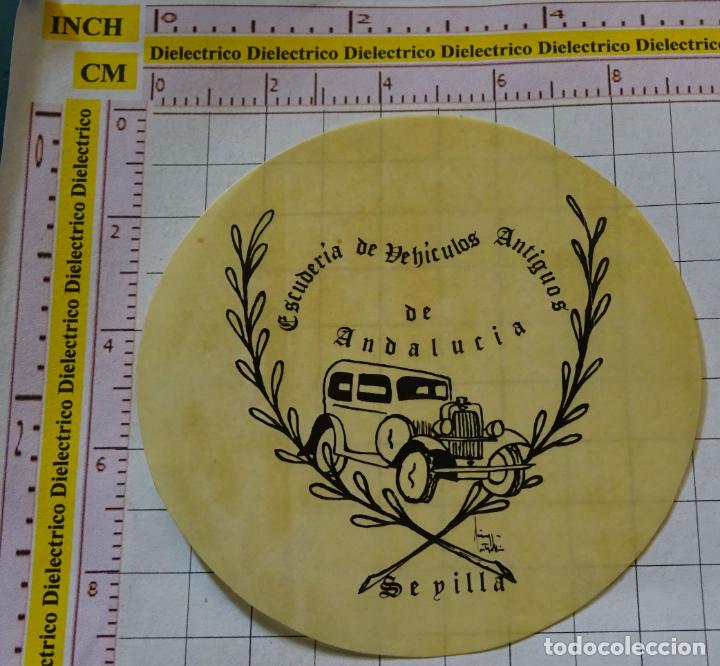 Adesivi di collezione: PEGATINA DE COCHES MOTOS. A&Ntilde;OS 70 80. ESCUDER&Iacute;A DE VEH&Iacute;CULOS ANTIGUOS DE ANDALUCIA SEVILLA. 20