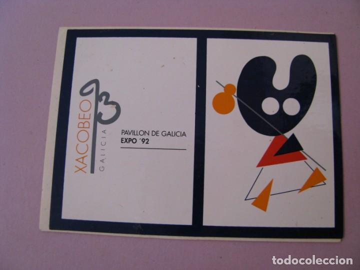 Pegatinas de colecci&oacute;n: PEGATINA EXPO 92. XACOBEO PAVILLON DE GALICIA. 8,5X6 CM.