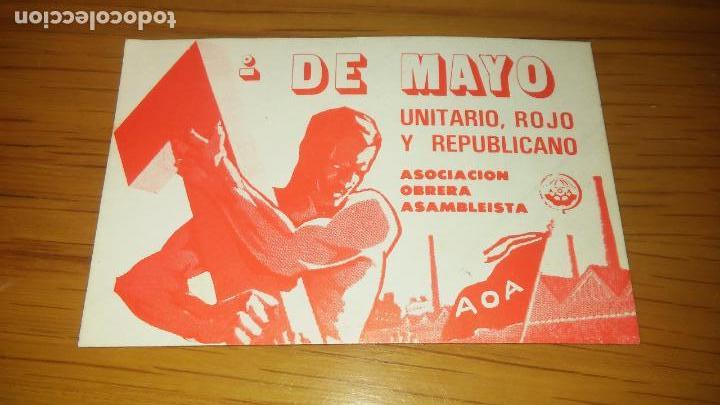 Pegatinas de colecci&oacute;n: pegatina politica transicion comunista AOA sindicato pce (m-l)