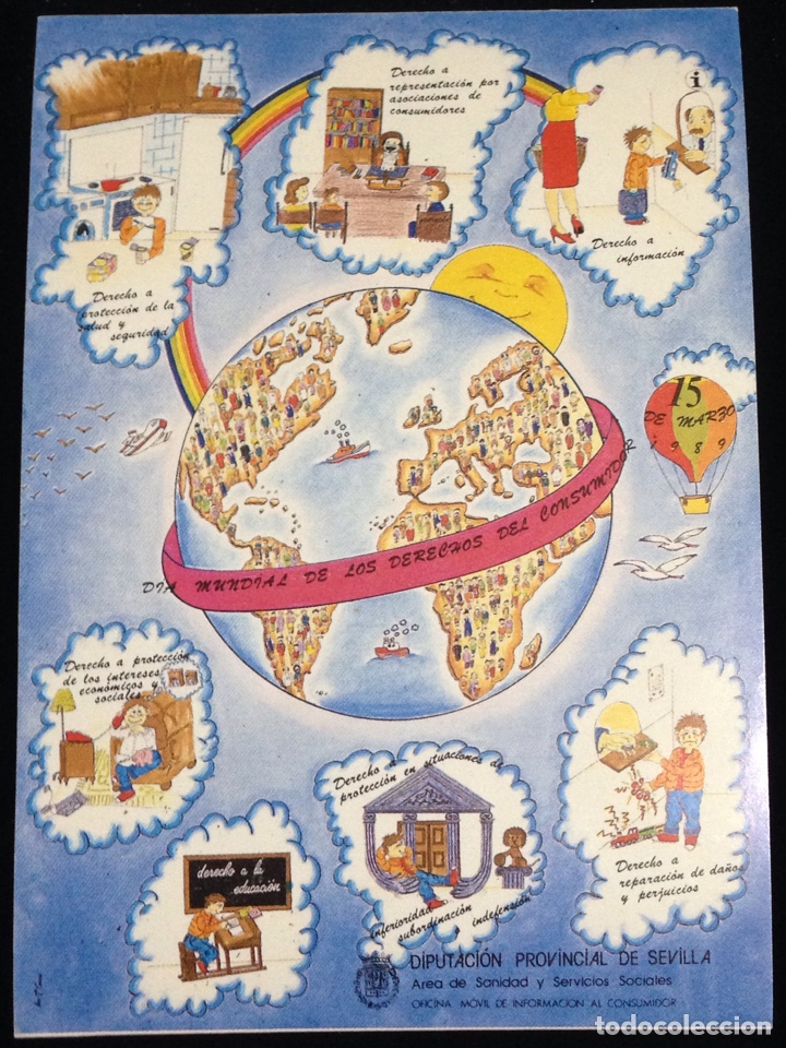 Adesivi di collezione: Dia mundial de los derechos del consumidor,15 Marzo de 1989.