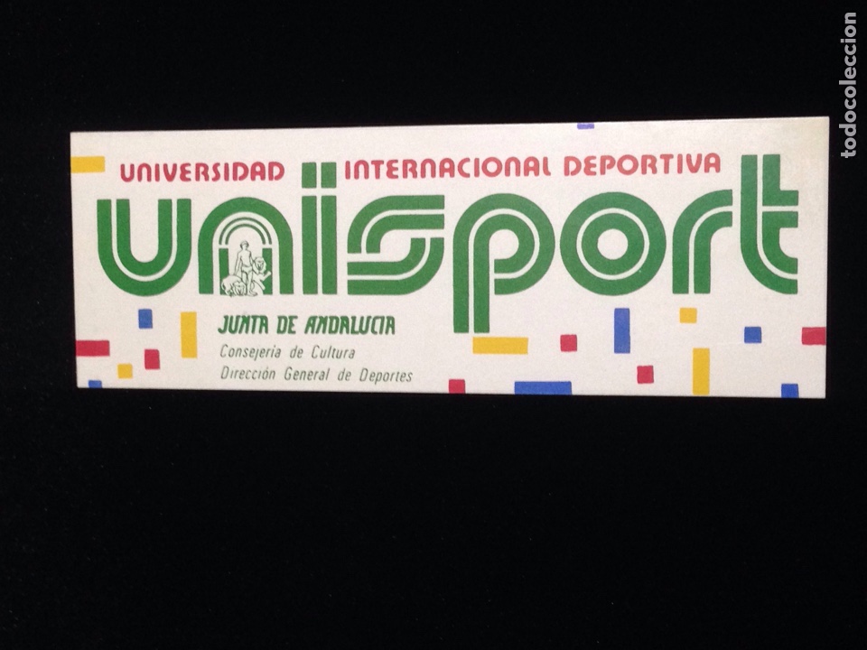 Collection stickers: Universidad internacional deportiva,Unisport,junta de Andalucia.