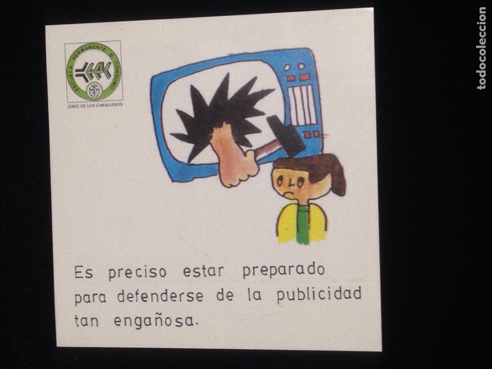 Adesivi di collezione: Es preciso estar preparado para defenderse de la publicidad tan enga&ntilde;osa.