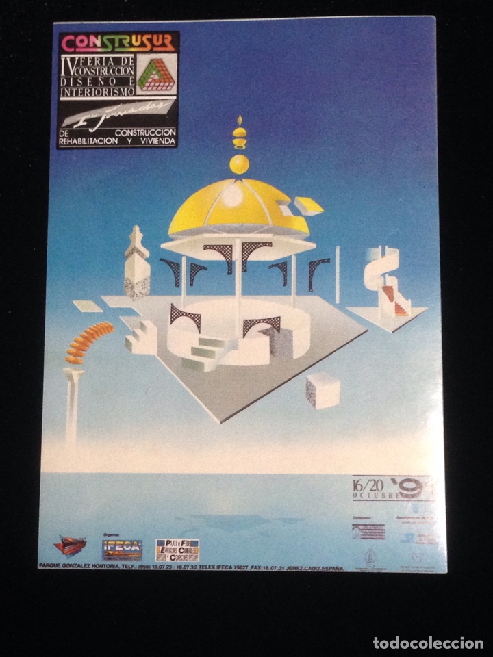Sammlung von Aufklebern: Construsur,IV feria de construccion dise&ntilde;o e interiorismo.A&ntilde;o 1991.