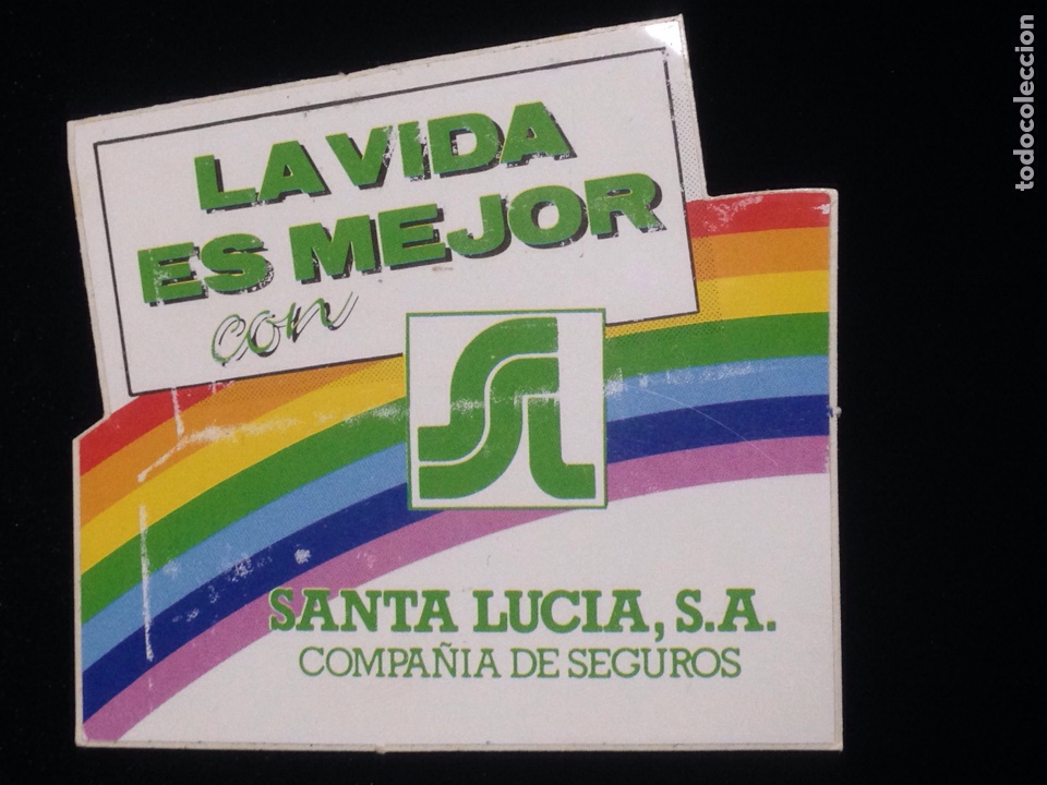 Adesivi di collezione: La vida es mejor con Santa Lucia,compa&ntilde;ia de seguros.