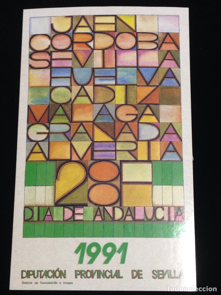 Autocolantes de cole&ccedil;&atilde;o: Dia de Andalucia,1991.
