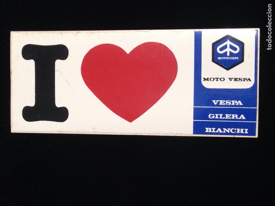Pegatinas de colecci&oacute;n: I love Moto Vespa.